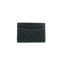 Load image into Gallery viewer, CHANEL Caviar Quilted Leather Card Holder Black