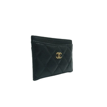 Load image into Gallery viewer, CHANEL Leather Classic Flap Card Holder Navy