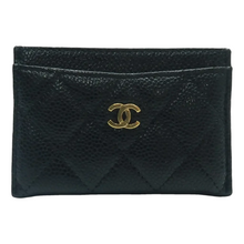 Load image into Gallery viewer, CHANEL Leather Classic Flap Card Holder Navy