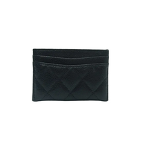 Load image into Gallery viewer, CHANEL Leather Classic Flap Card Holder Navy