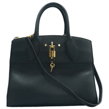 Load image into Gallery viewer, Louis Vuitton City Steamer Leather Satchel Bag Black