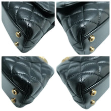 Load image into Gallery viewer, CHANEL Coco Handle Leather Satchel Bag Black