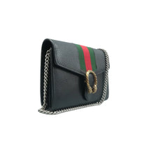 Load image into Gallery viewer, Gucci Web Small Dionysus Calfskin Shoulder Bag Black