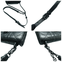 Load image into Gallery viewer, Christian Dior Dior Caro Leather Shoulder Bag Black