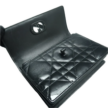 Load image into Gallery viewer, Christian Dior Dior Caro Leather Shoulder Bag Black