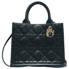 Load image into Gallery viewer, Christian Dior Leather Satchel Bag Black