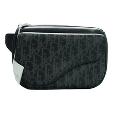 Load image into Gallery viewer, Christian Dior World Tour Saddle Leather Belt Bag Black
