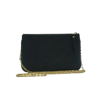 Load image into Gallery viewer, Louis Vuitton Monogram Leather Double Zip Shoulder Bag Black