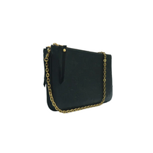 Load image into Gallery viewer, Louis Vuitton Monogram Leather Double Zip Shoulder Bag Black