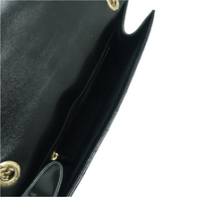 Load image into Gallery viewer, YVES SAINT LAURENT Leather Shoulder Bag Black