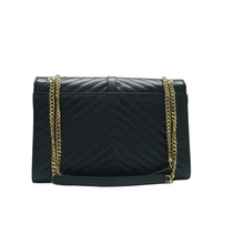 Load image into Gallery viewer, YVES SAINT LAURENT Leather Shoulder Bag Black