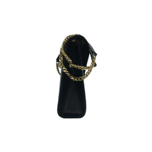 Load image into Gallery viewer, YVES SAINT LAURENT Leather Shoulder Bag Black