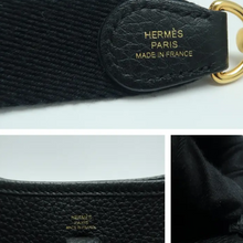 Load image into Gallery viewer, Hermes Evelyne Leather Shoulder Bag Black