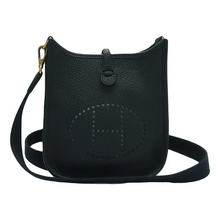 Load image into Gallery viewer, Hermes Evelyne Leather Shoulder Bag Black
