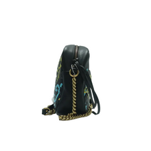Load image into Gallery viewer, GUCCI GG Marmont Leather Shoulder Bag Black