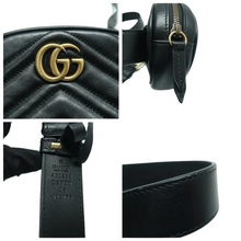 Load image into Gallery viewer, Gucci GG Marmont Leather Belt Bag Black