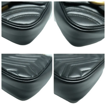 Load image into Gallery viewer, GUCCI GG Marmont Leather Shoulder Bag Black