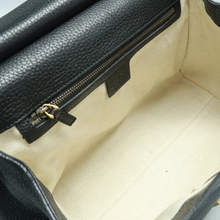 Load image into Gallery viewer, GUCCI GG Marmont Leather Satchel Bag Black