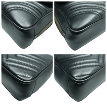 Load image into Gallery viewer, GUCCI GG Marmont Leather Satchel Bag Black