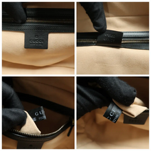 Load image into Gallery viewer, GUCCI GG Marmont Leather Satchel Bag Black