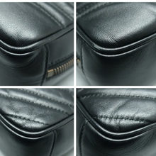 Load image into Gallery viewer, GUCCI GG Marmont Leather Satchel Bag Black