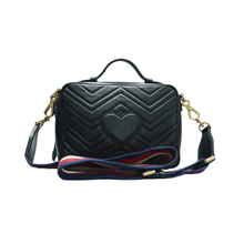 Load image into Gallery viewer, GUCCI GG Marmont Leather Satchel Bag Black