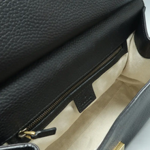 Load image into Gallery viewer, Gucci GG Marmont Leather Satchel Bag Black