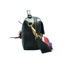Load image into Gallery viewer, GUCCI GG Marmont Leather Satchel Bag Black