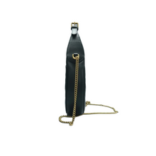 Load image into Gallery viewer, GUCCI GG Marmont Half Moon Leather Satchel Bag Black