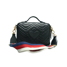 Load image into Gallery viewer, GUCCI GG Marmont Leather Satchel Bag Black
