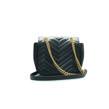 Load image into Gallery viewer, GUCCI GG Marmont Leather Shoulder Bag Black