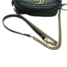 Load image into Gallery viewer, GUCCI GG Marmont Leather Shoulder Bag Black