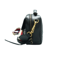 Load image into Gallery viewer, GUCCI GG Marmont Leather Satchel Bag Black