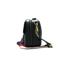 Load image into Gallery viewer, GUCCI GG Marmont Leather Satchel Bag Black