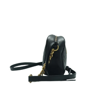 Load image into Gallery viewer, GUCCI GG Marmont Leather Shoulder Bag Black
