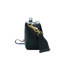 Load image into Gallery viewer, Gucci Sylvie Web Small GG Marmont Calfskin Matelasse Top Handle Shoulder Bag Black