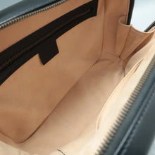 Load image into Gallery viewer, Gucci Sylvie Web Small GG Marmont Calfskin Matelasse Top Handle Shoulder Bag Black