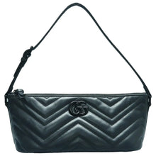 Load image into Gallery viewer, Gucci GG Marmont Leather Shoulder Bag Black