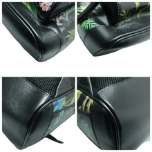 Load image into Gallery viewer, GUCCI Zip Pocket Tropical Print Canvas Backpack Bag Black