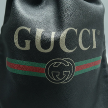 Load image into Gallery viewer, GUCCI Print W/P Leather Backpack Bag Black