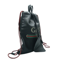Load image into Gallery viewer, GUCCI Print W/P Leather Backpack Bag Black