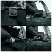 Load image into Gallery viewer, GUCCI Print W/P Leather Backpack Bag Black