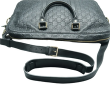 Load image into Gallery viewer, Gucci Signature Leather Briefcase Satchel Bag Black