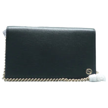 Load image into Gallery viewer, GUCCI Leather Shoulder Bag Black