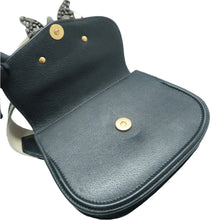 Load image into Gallery viewer, Gucci Web Crystal Butterfly Stripe Small Totem Calfskin Shoulder Bag Black