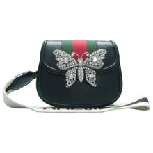 Load image into Gallery viewer, GUCCI Totem Leather Shoulder Bag Black