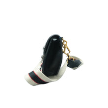 Load image into Gallery viewer, Gucci Web Crystal Butterfly Stripe Small Totem Calfskin Shoulder Bag Black