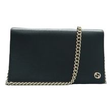 Load image into Gallery viewer, GUCCI Leather Shoulder Bag Black