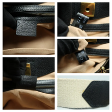 Load image into Gallery viewer, GUCCI Totem Leather Satchel Bag Black