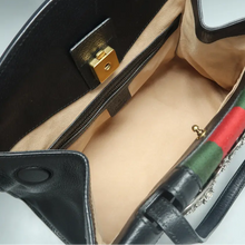 Load image into Gallery viewer, GUCCI Totem Leather Satchel Bag Black